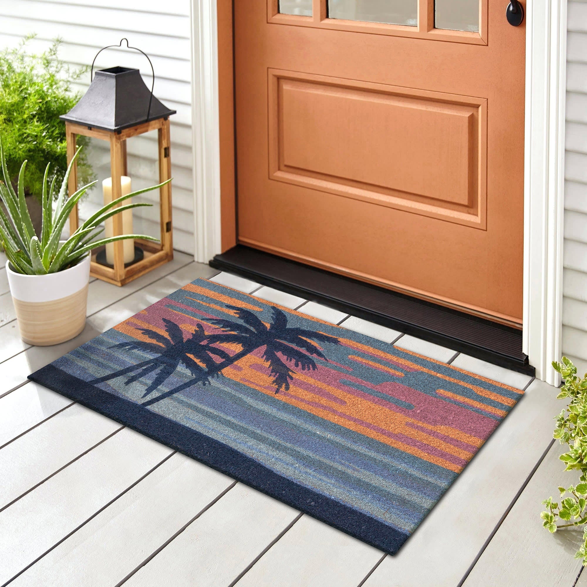 Natura Sunset Coir Doormat with Non-Slip Backing