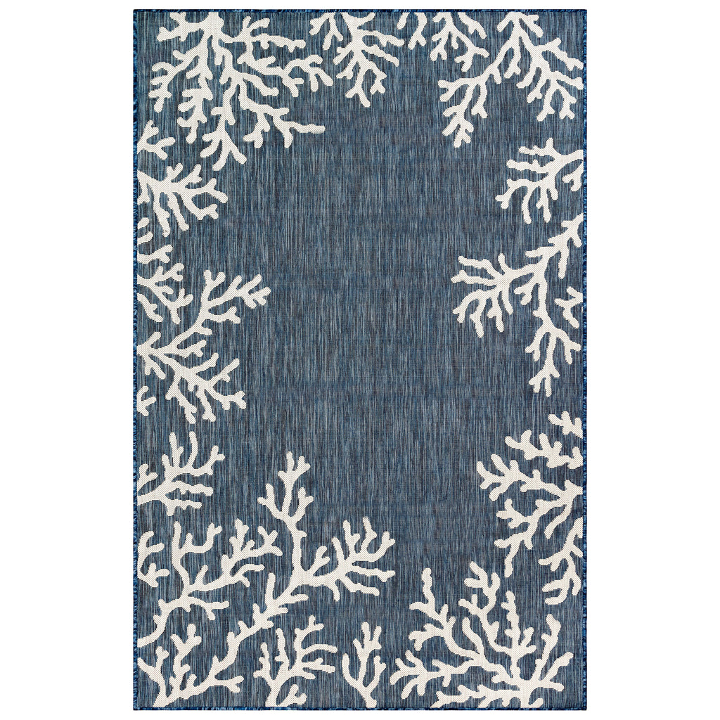 Carmel Coral Border Indoor Outdoor Area Rug