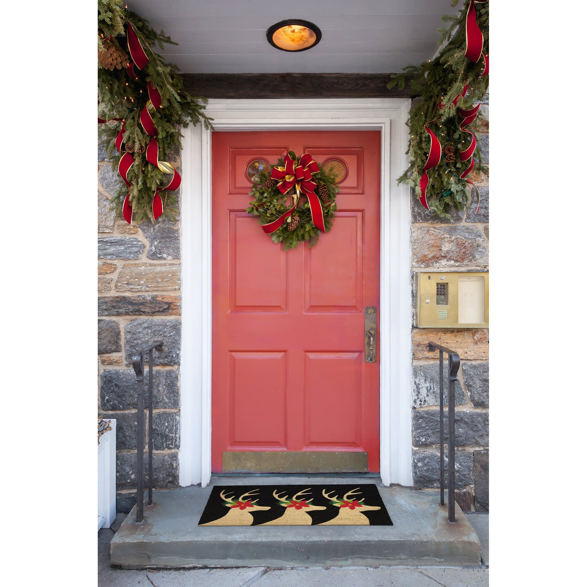 Natura Deer Coir Doormat with Non-Slip Backing