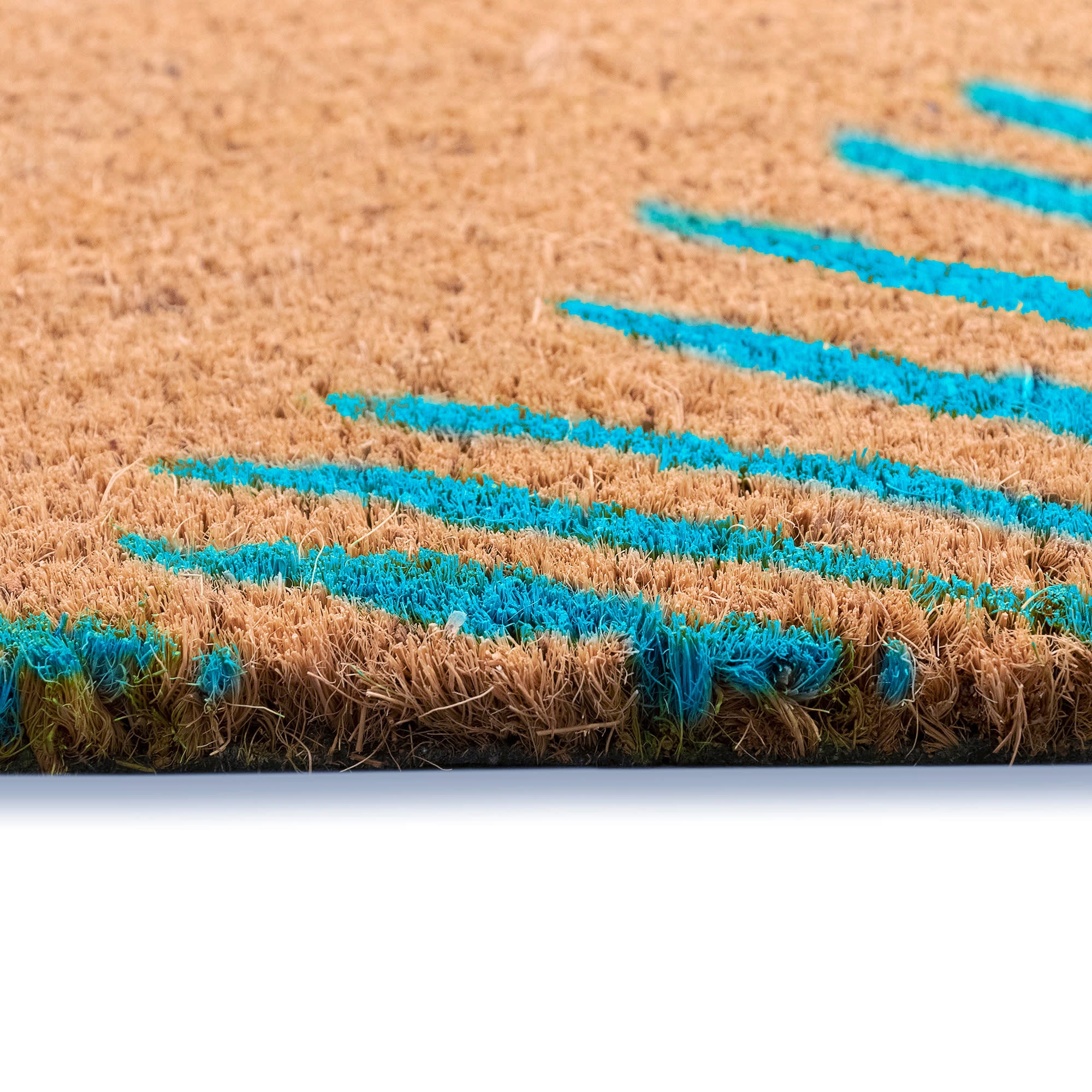 Natura Palm Border Coir Doormat with Non-Slip Backing