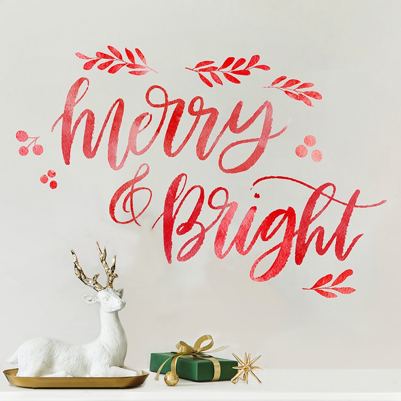 Holiday Sentiment Decal Wall Art