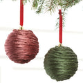 Ruffled Ball Ornaments Set of 2