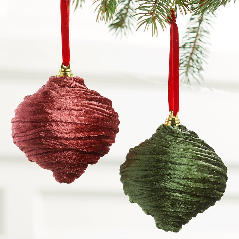 Ruffled Arabesque Ornaments Set of 2