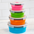 Collapsible Locking Lid Food Storage Round 8-Pc.
