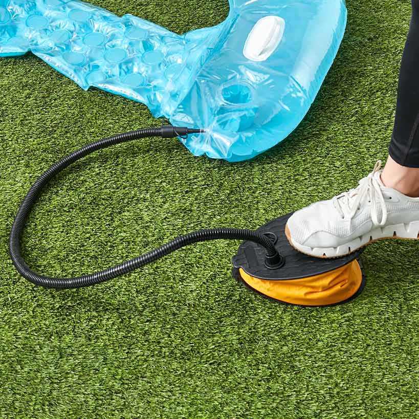 Portable Bellows Foot Pump with 3 Adapters U218855