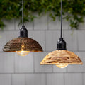 Solar-Powered Small Rattan Pendant Light – Natural and Brown