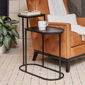 Oval 2-Tier End Table for Living Room, 28"H Z648