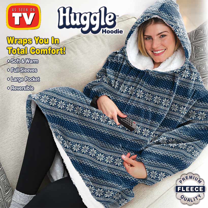 Huggle™ Hoodie - Ultra Plush, Unisex Wearable Blanket, One Size Fits