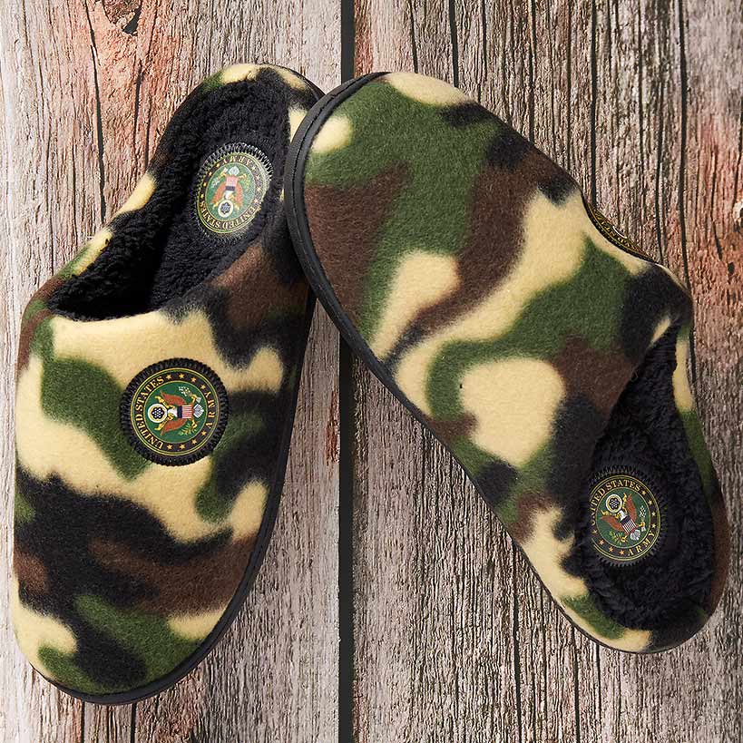 Men's Plush Camo Slippers H2449
