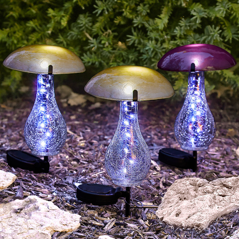 Mushroom Stake with Fairy Lights V920847