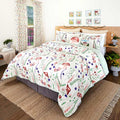 Spring Mushroom King Quilt or Decorative Pillow