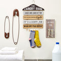 Humorous Laundry Room Wall Décor with Safety Pins W40751