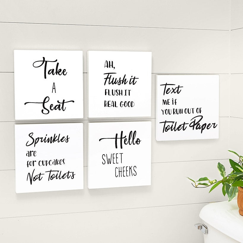 Humorous Bathroom Wall Art