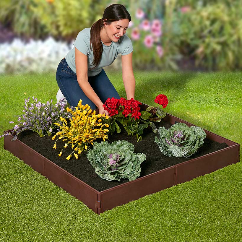 Raised Garden Bed With 8 Adjustable Panels Y417023