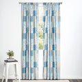 Coastal Coral Patch Window Panel 50" x 63" or 50" x 84"