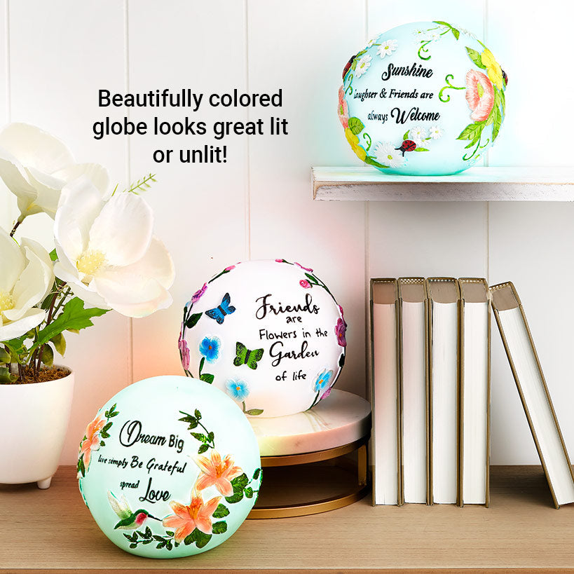 Lighted Ball Décor with Sentiment C442