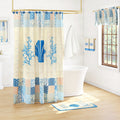 Coral Patch Shower Curtain, Bath Rug, Hand Towels, Valance, or Hooks