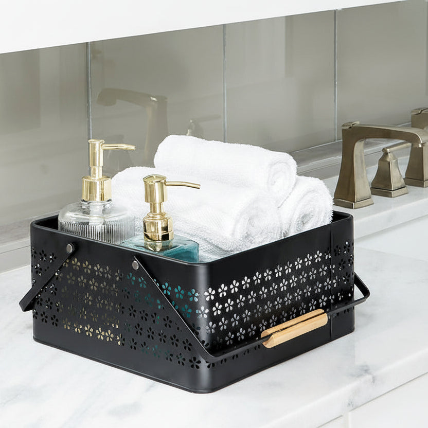 Metal Storage Organizer Caddy with Handles Z4945