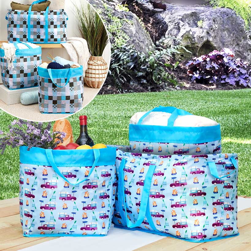 Set of 3 Storage Bins – Americana or Glamping