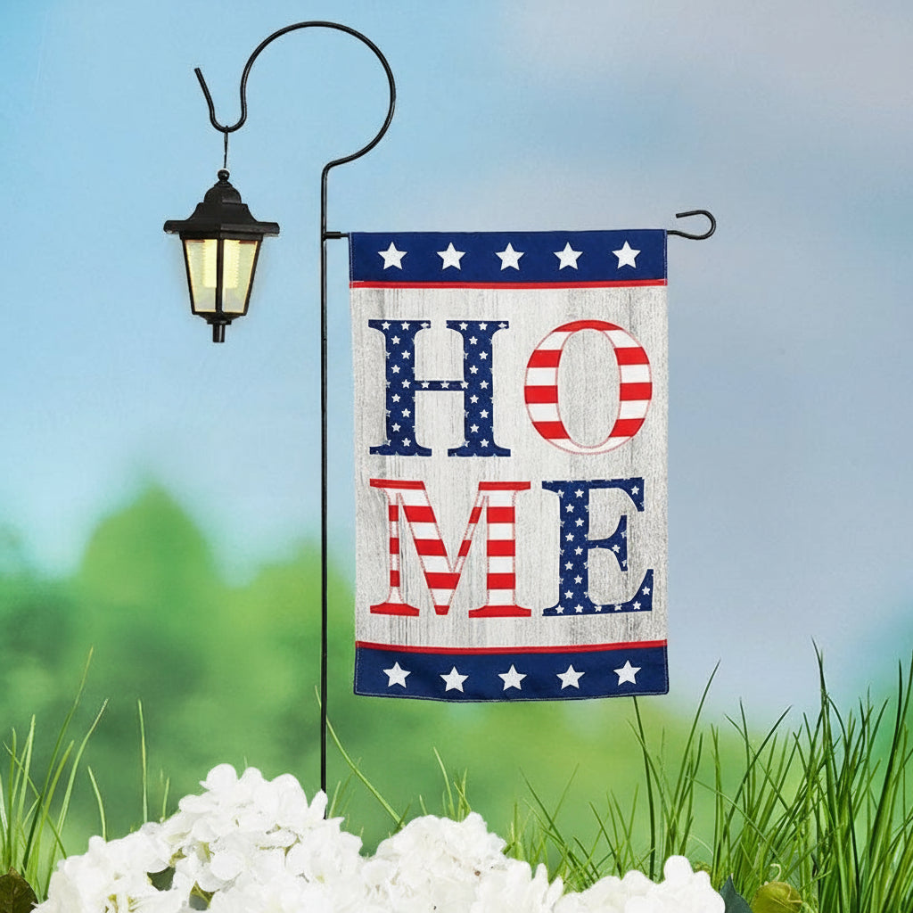 Americana Home Flag & Solar Lantern Set