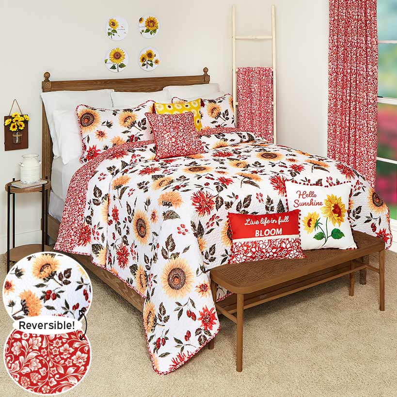 Jacobean Sunflower Full/Queen or King Quilt