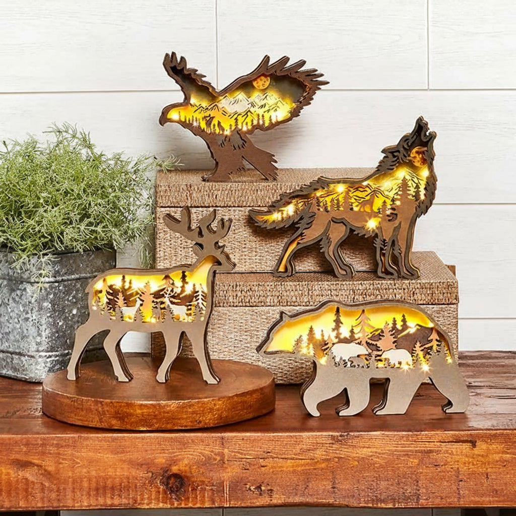 Lighted Woodland Animals X824109