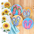 Summer Dining Melamine Plates Set of 4