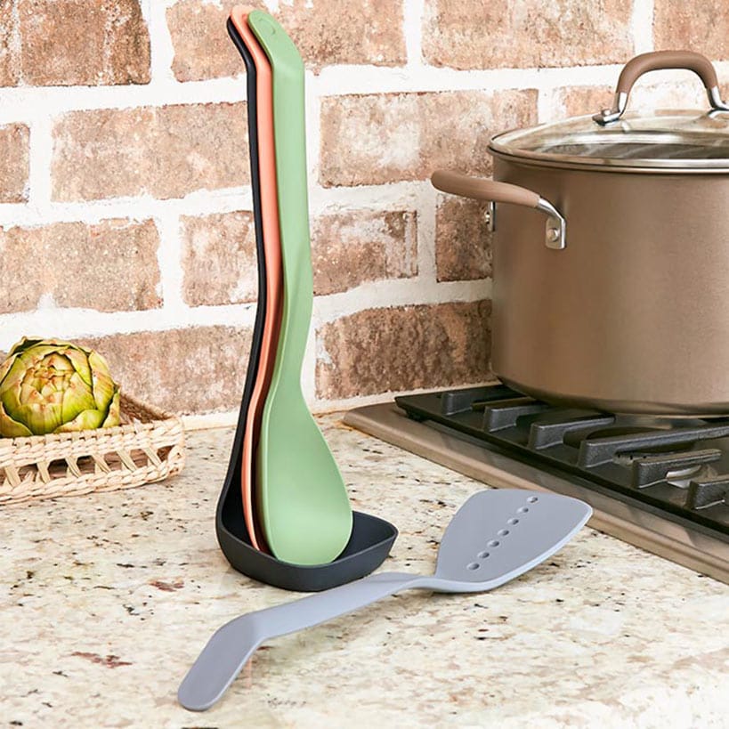 Magnetic Kitchen Utensil Set with Ladle, Spoon, Spatula Q69783