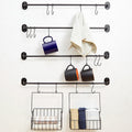 Wall-Mounted 4-Tier Coffee Mug Rack with Baskets