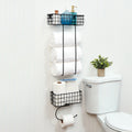 Bathroom Toilet Paper Holder or Towel Holder with Storage Shelf