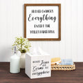 Country Bathroom Accents Tissue Box Cover or Wall Sign