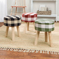 Buffalo Check Round Footstool Ottoman