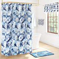 Bath Collection Shower Curtain with Hooks, Valance, Towels and Rug I7644