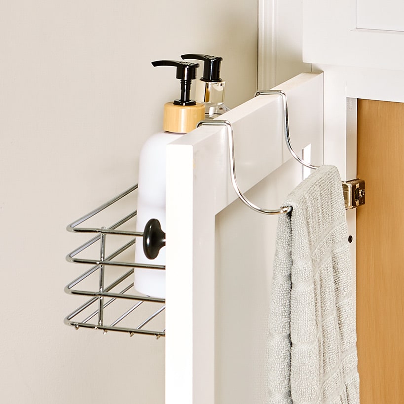 Cabinet Door Organizer Rack with Towel Bar Z6741