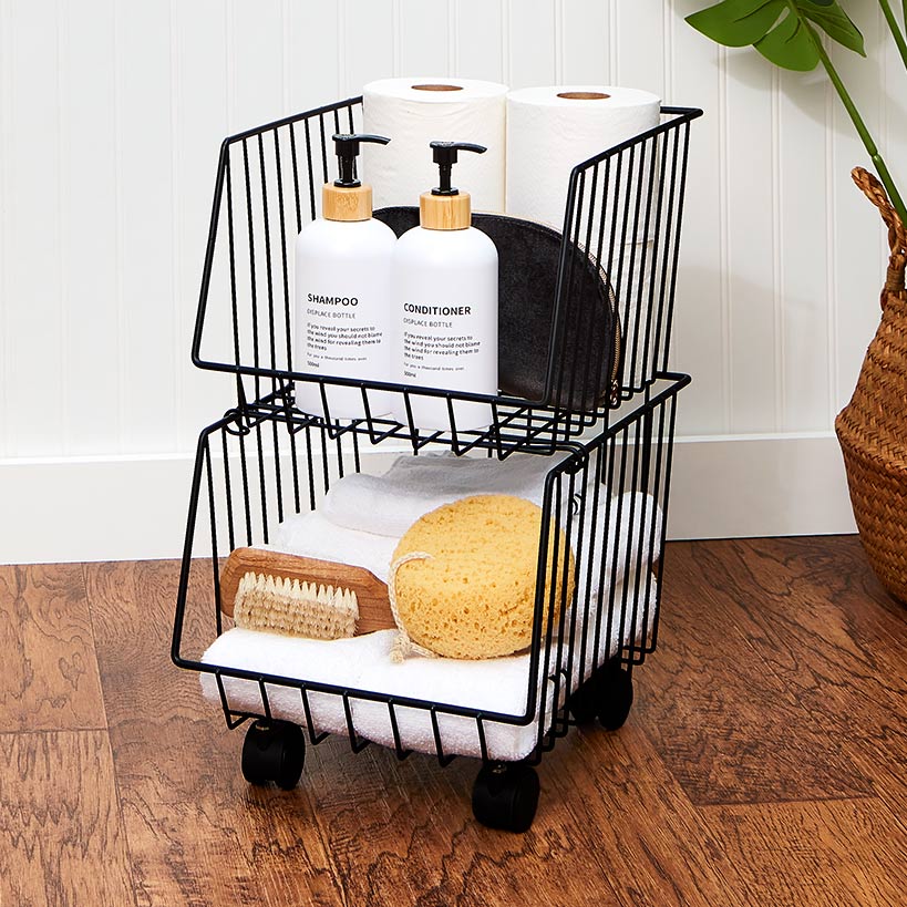 Stackable Storage Bins with Wheels X1591