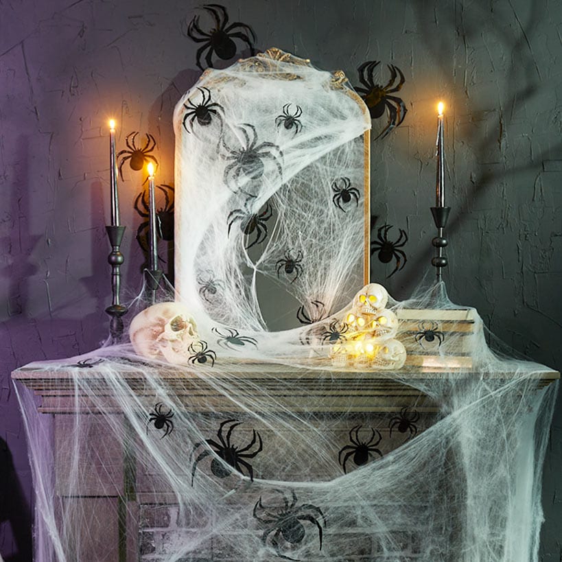 Halloween Spider Decor - 24 Piece Set