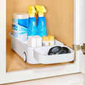 Kitchen Storage Caddy with Adjustable Dividers and Wheels