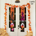 Festive Lighted Gnome Halloween Porch Banner