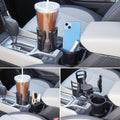 Adjustable Car Cup Holder for Dual Cups and Snacks W89384