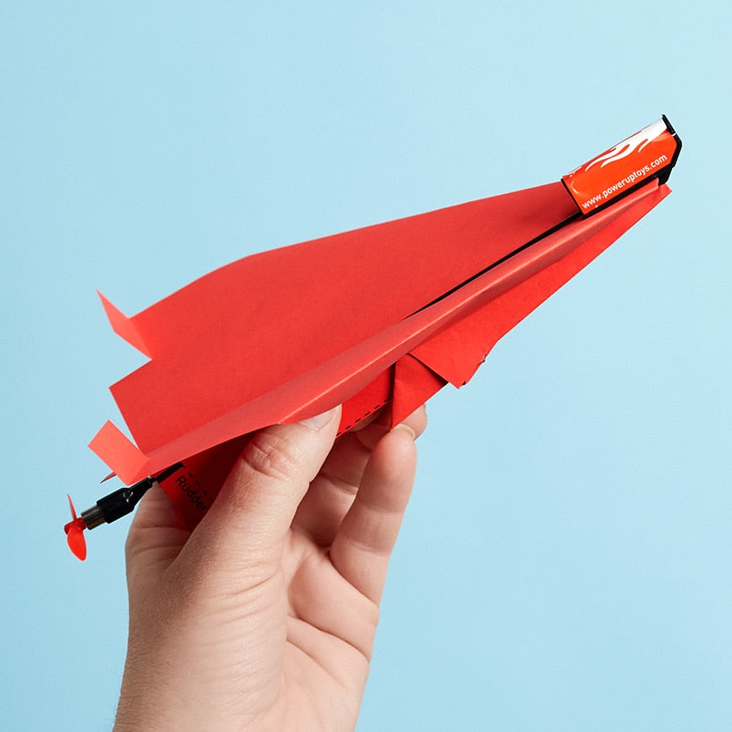 Motorized Paper Airplane Kit with Quick Charge and Easy Control M40606