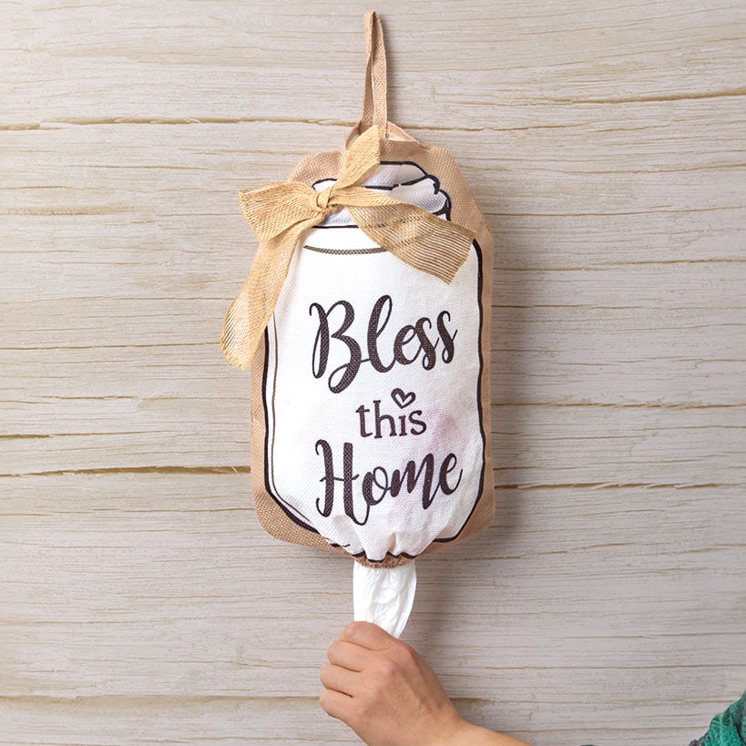 Decorative Grocery Plastic Bag Holder
