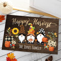 Personalized Harvest Gnome Doormat