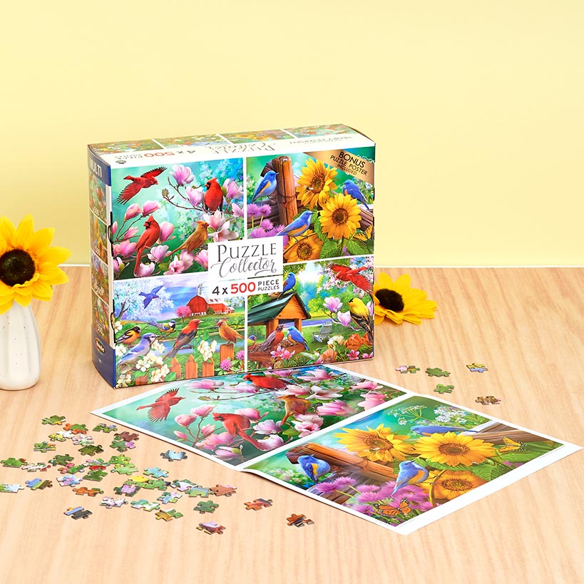 4-In-1 Songbirds Jigsaw Puzzle Set R45943