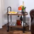 Kitchen or Bar Serving Cart with Wheels - 2-Tier