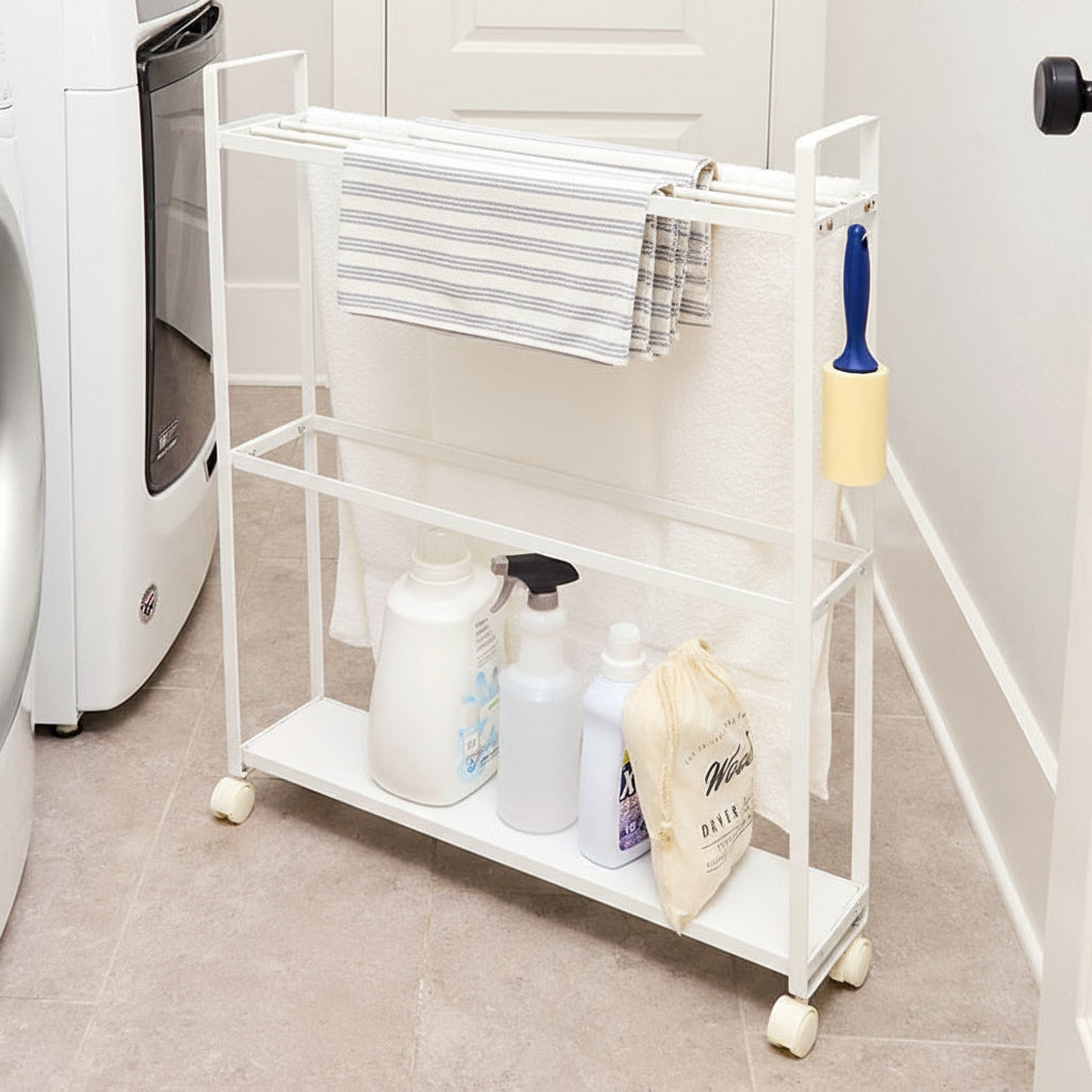 Laundry Storage Cart with Drying Rack I32253
