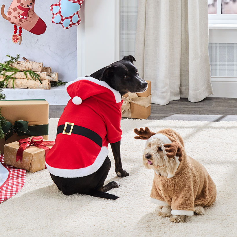 Pet Reindeer Plush Costume With Hood U803004