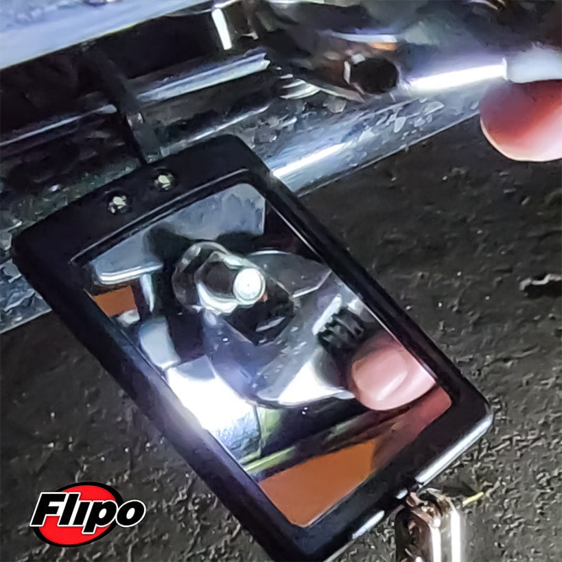 Telescoping Illuminated Mirror For Inspections with 360 Degree View