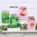 Lighted Mason Jar Wall Plaque With Saying for Valentine's and St Patrick's
