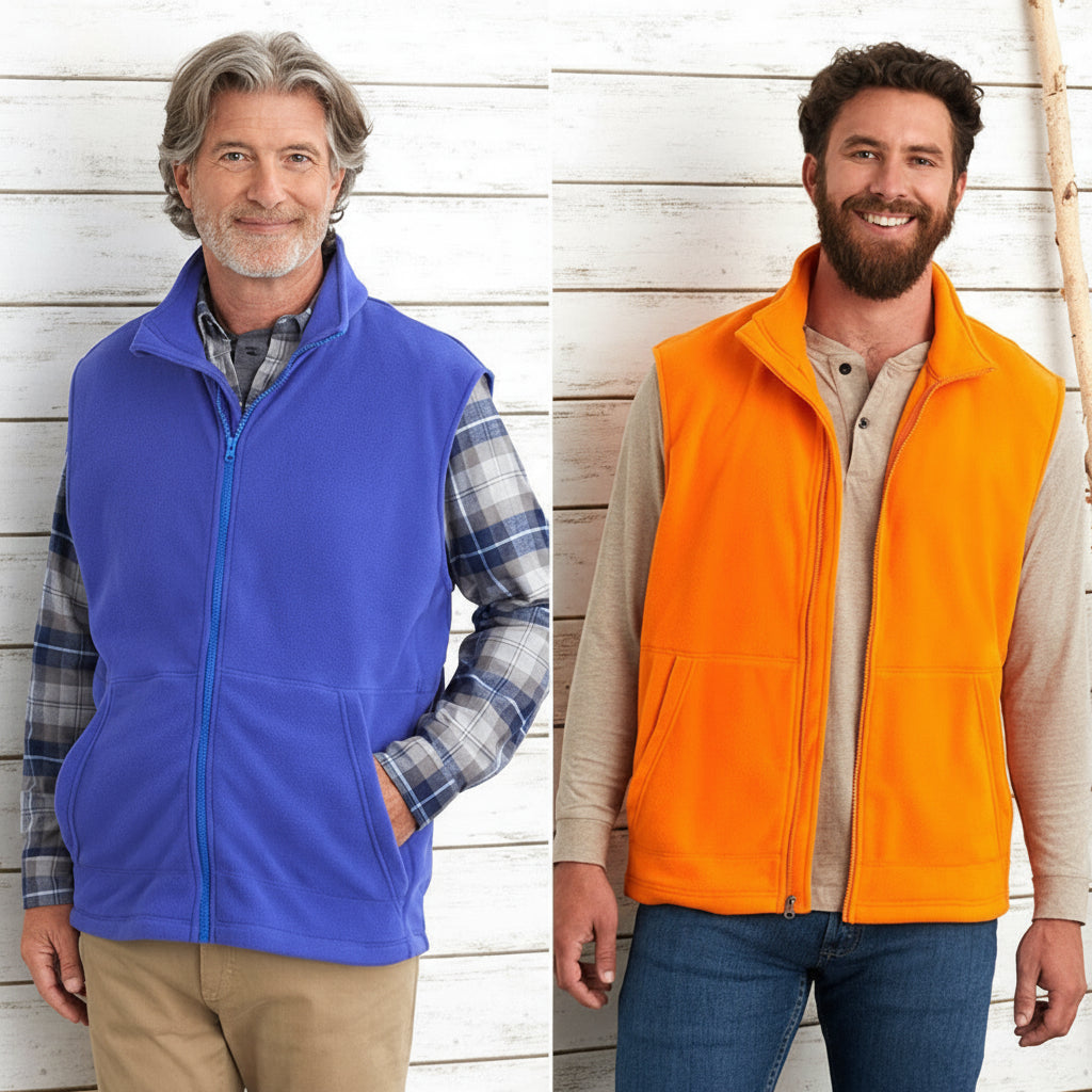 Men's Fleece Zip-Up Vest J853