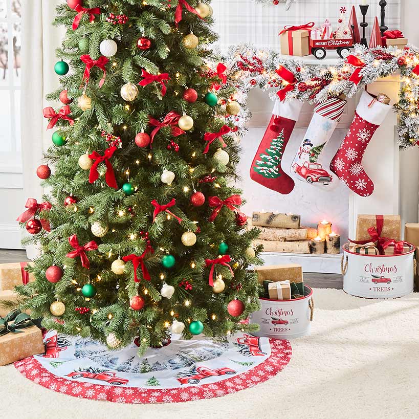 Classic Holiday Christmas Tree Stocking